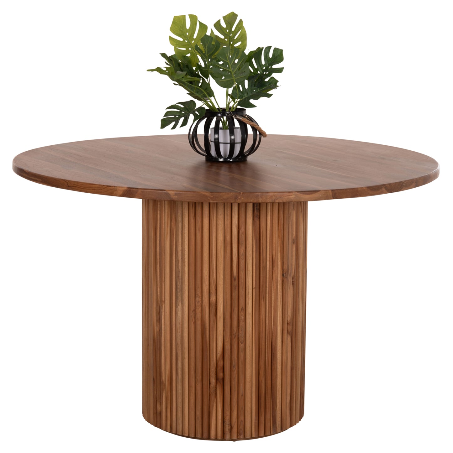 RODER ROUND TEAK WOOD DINING TABLE D130x79.5