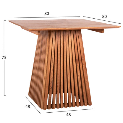 DINING TABLE SQUARE FRANTZ SOLID MINDI WOOD 80x80x75