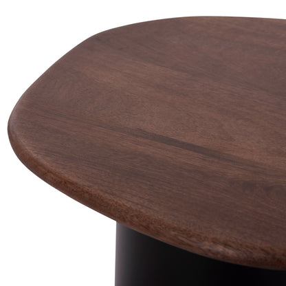 ΤΡΑΠΕΖΙA ΣΑΛΟΝΙΟΥ 3 ΤΜΧ PEBBLES MANGO TOP ΜΕΤΑΛΛΙΚΕΣ ΜΑΥΡΕΣ ΒΑΣΕΙΣ
