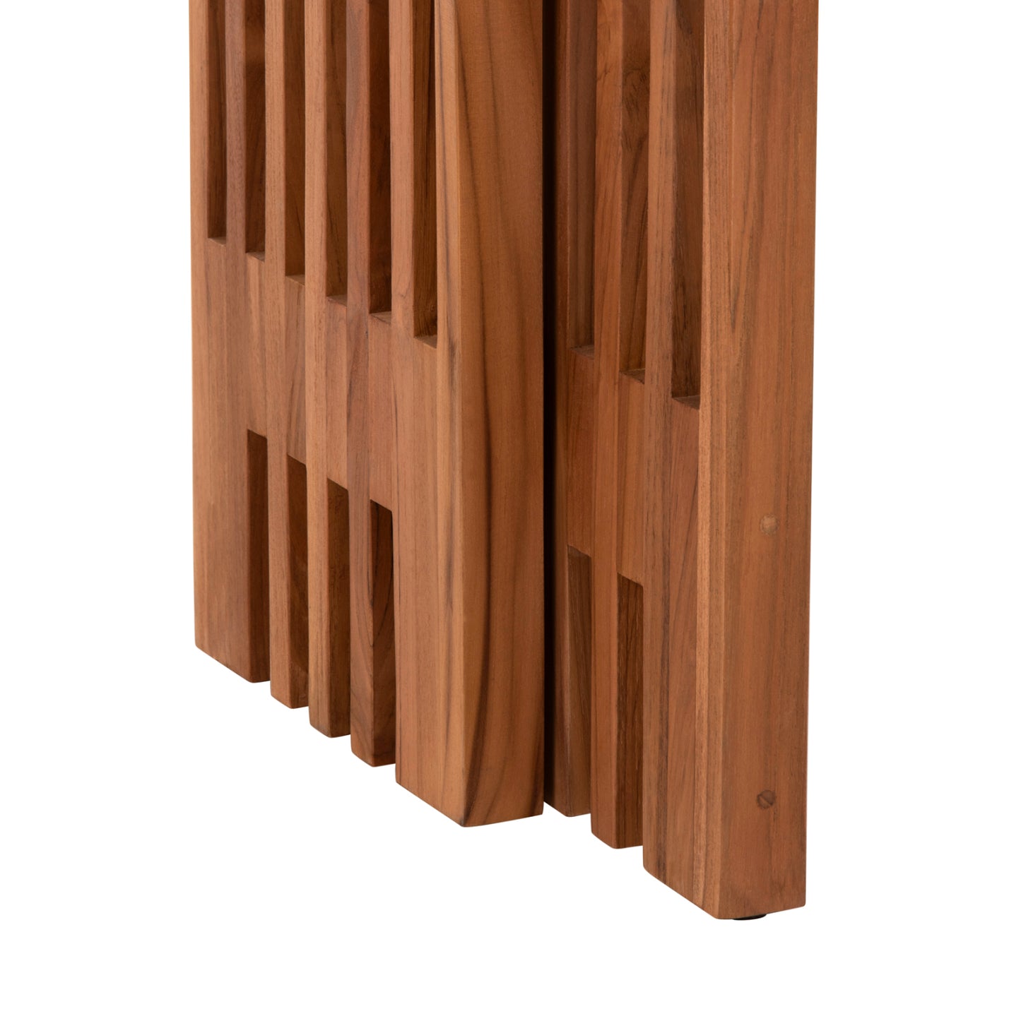 LIVING ROOM TABLES SET OF 2 NYA SOLID TEAK WOOD IN NATURAL 110x30x46