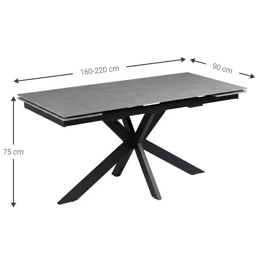 Τραπέζι Duncan Επεκτεινόμενο 160x90x75