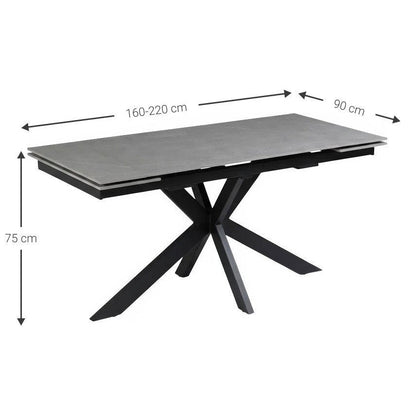 Τραπέζι Duncan Επεκτεινόμενο 160x90x75