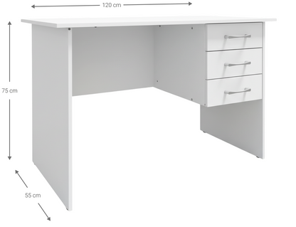 Γραφείο Oliver Λευκό 120x55x75