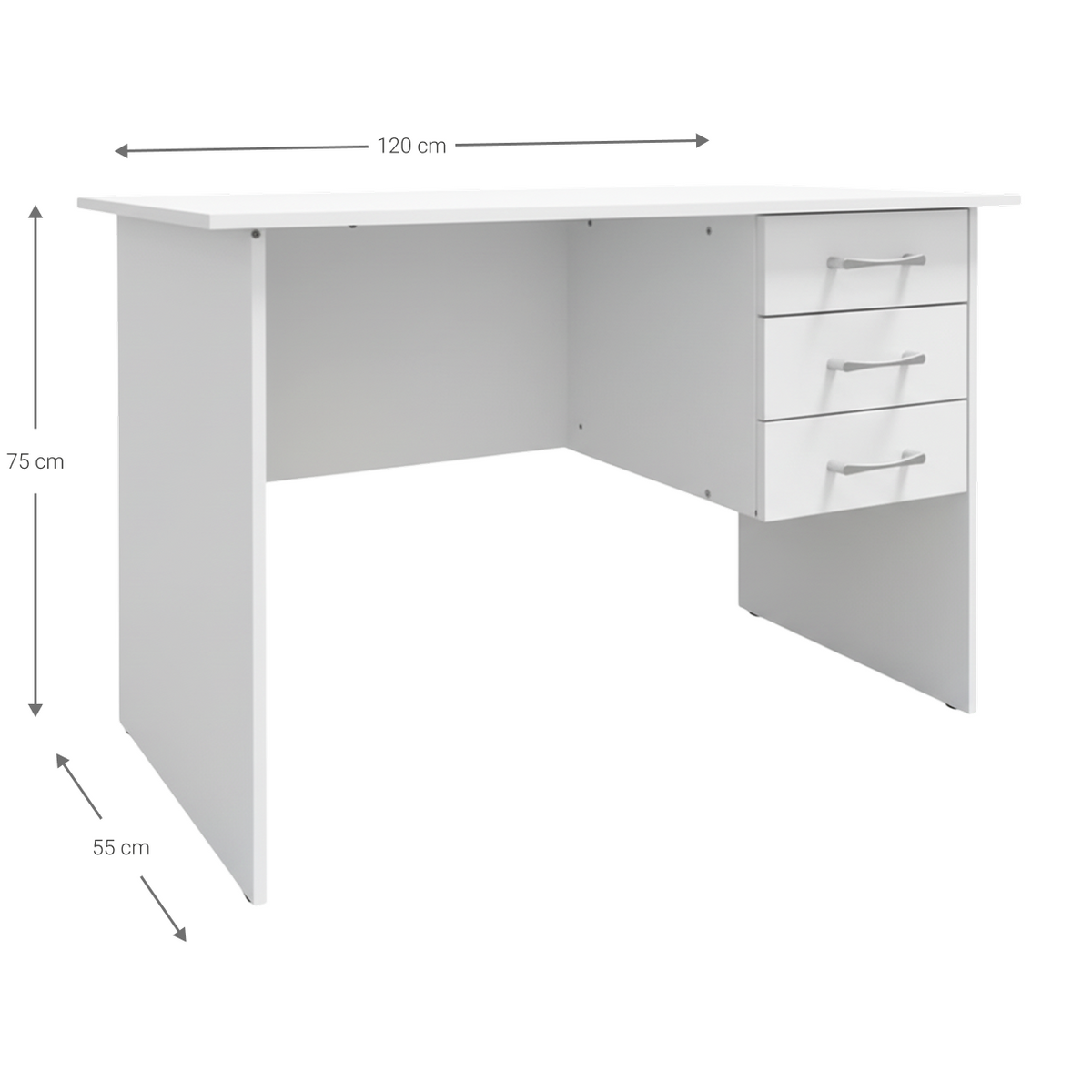 Γραφείο Oliver Λευκό 120x55x75