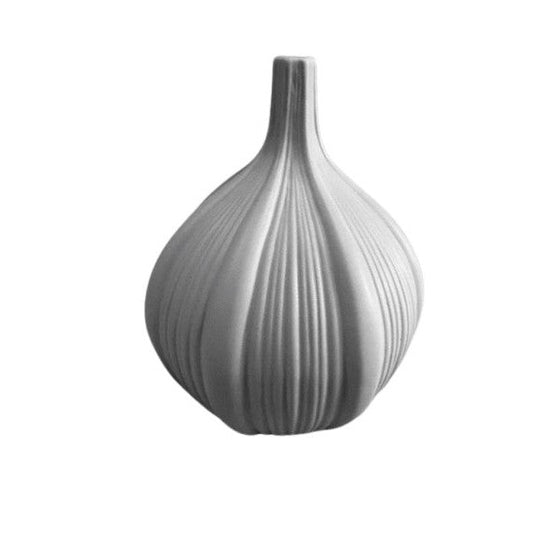 Διακοσμητικό Λευκό Κεραμικό Βάζο Φούσκα 18x18x25