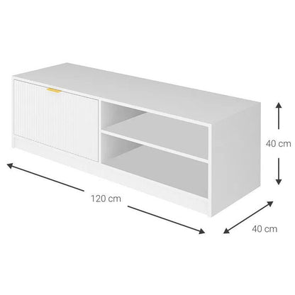 Έπιπλο Τηλεόρασης Allegro Λευκό 120x40x40
