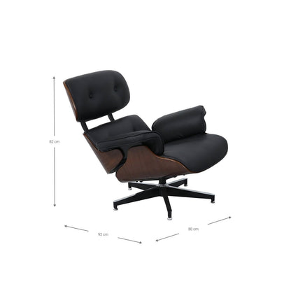 Lounge Armchair Black 82x92x82