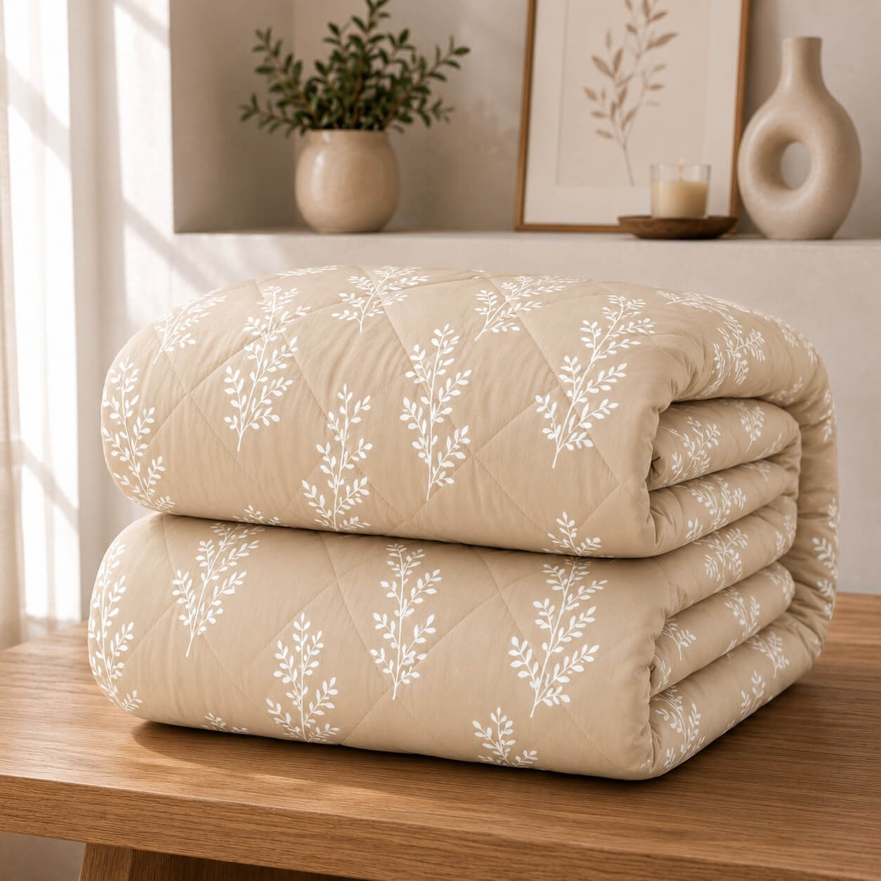 Πάπλωμα Υπέρδιπλο 220x240 Vivian Beige