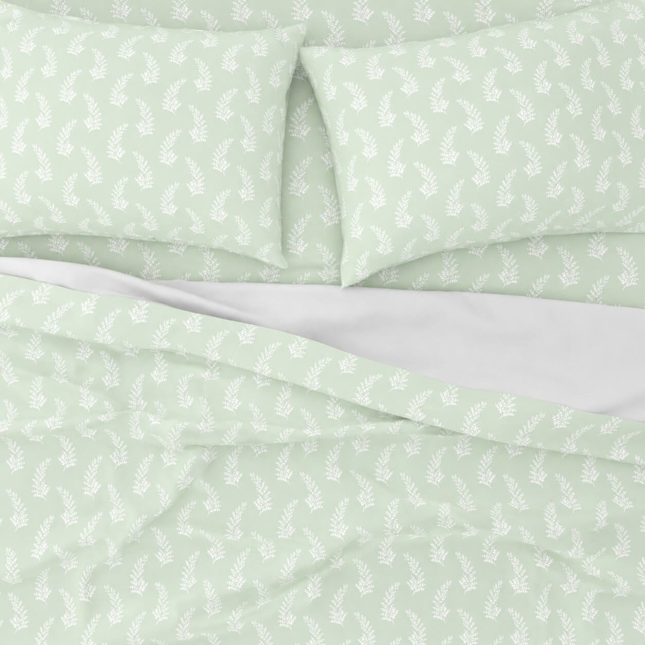 Σεντόνια King Size Σετ 2 x 2.60x2.80εκ + 2 x 52x72εκ Vivian Olive