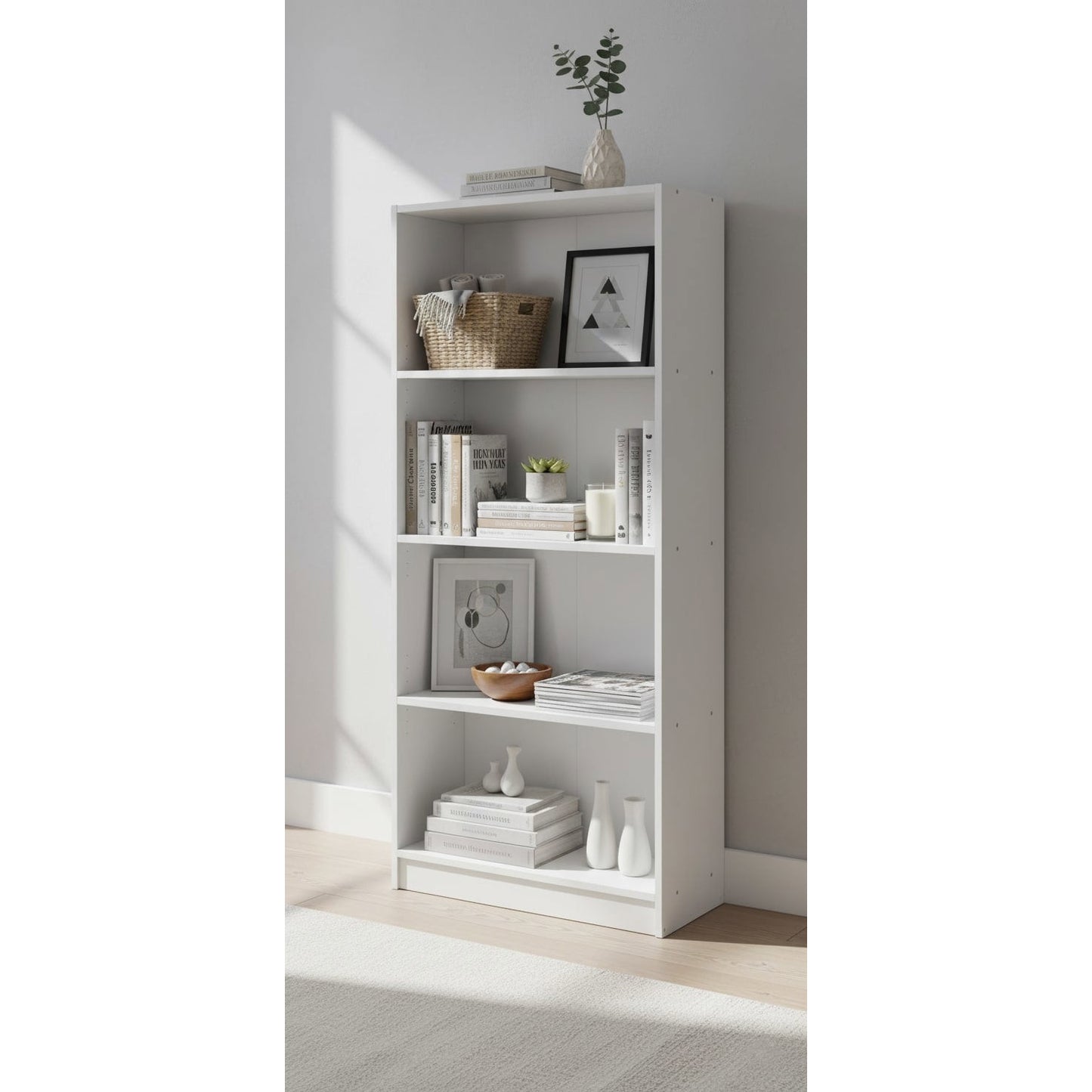 Βιβλιοθήκη Eliot 4S Λευκό 60x30x144