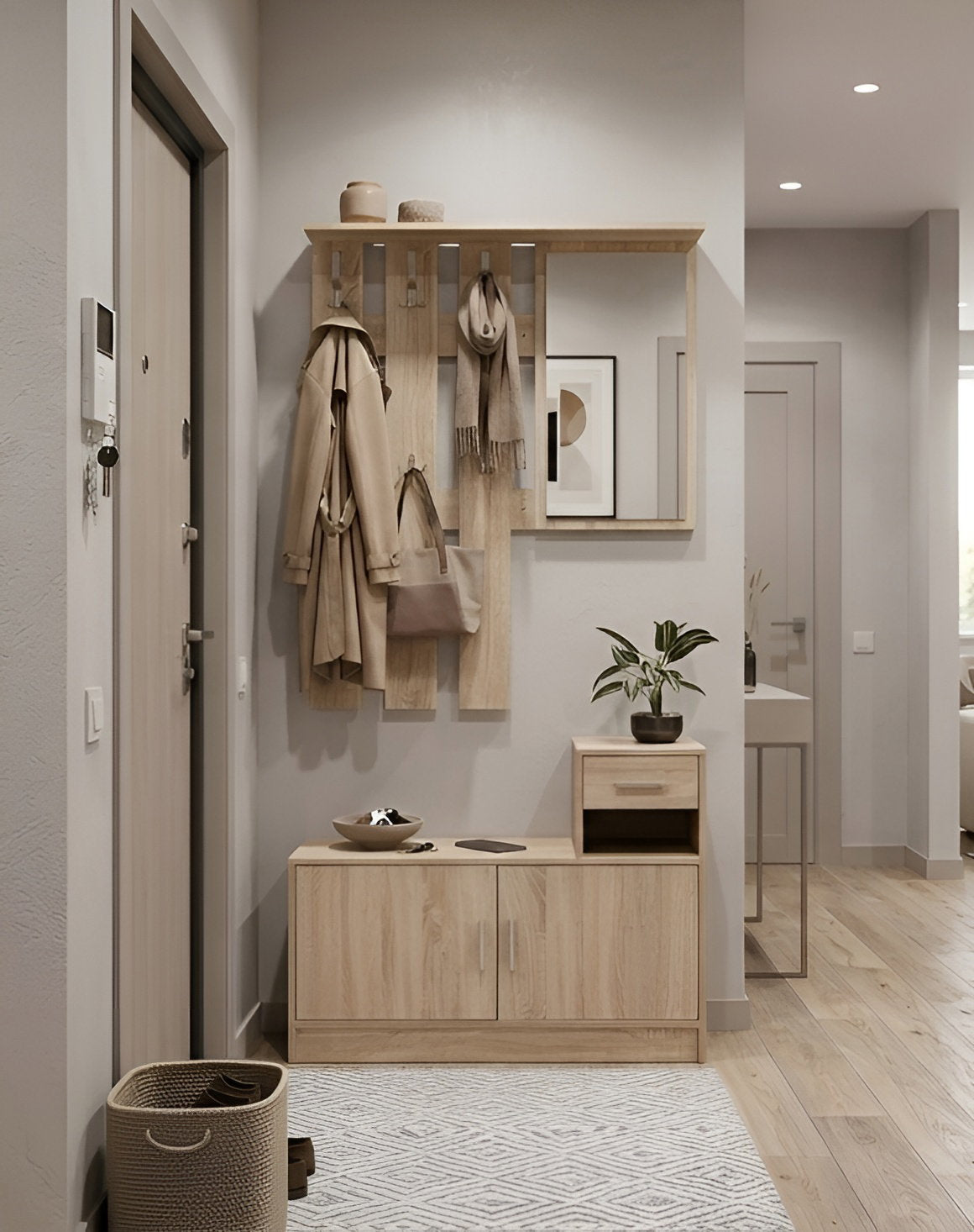 Έπιπλο Υποδοχής Zeriac 90x24x190