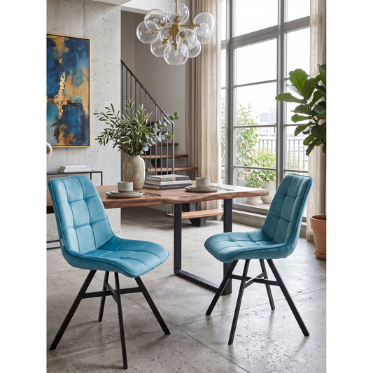 Gina Chair Light Blue 48x60x84