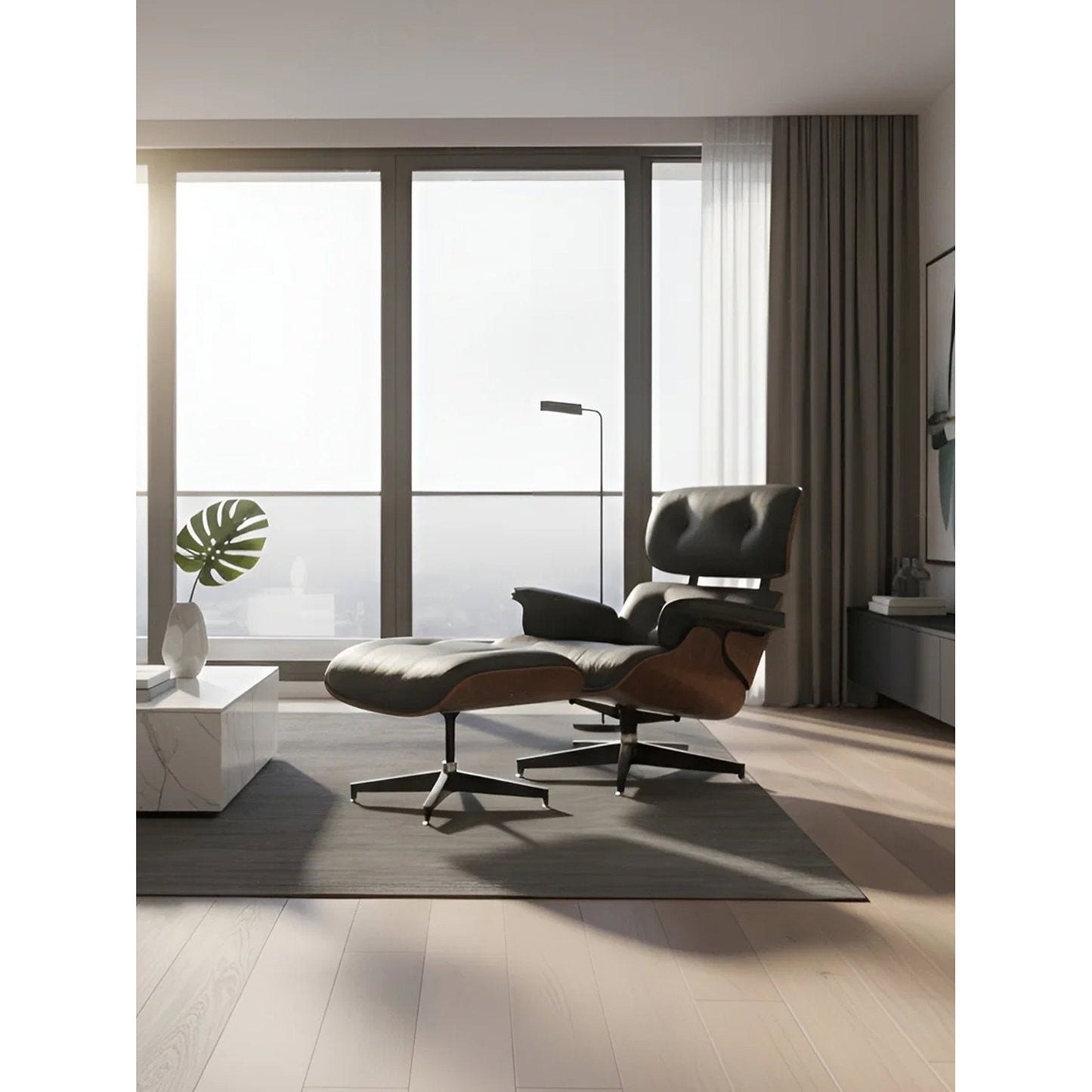 Lounge Armchair Black 82x92x82
