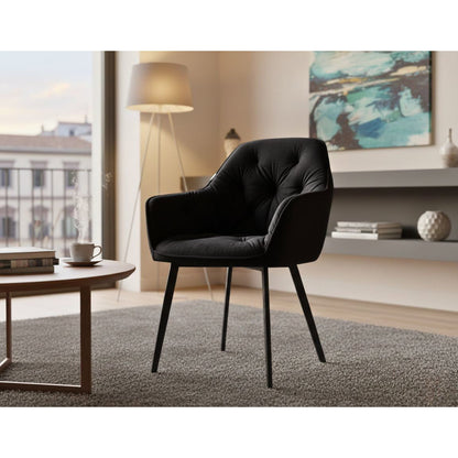 Alice Armchair Black 59x61.5x86.5