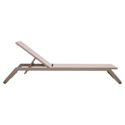 ΞΑΠΛΩΣΤΡΑ ΑΛΟΥΜΙΝΙΟΥ MARIMAR ΣΚΕΛΕΤΟΣ TAUPE & TEXTILENE ΜΠΕΖ 220x67.5x31.5