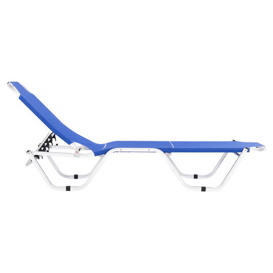PROFESSIONAL LOUNGE CHAIR WALDO ALUMINUM BLUE 60x195x30