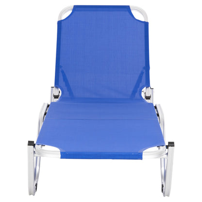 PROFESSIONAL LOUNGE CHAIR WALDO ALUMINUM BLUE 60x195x30
