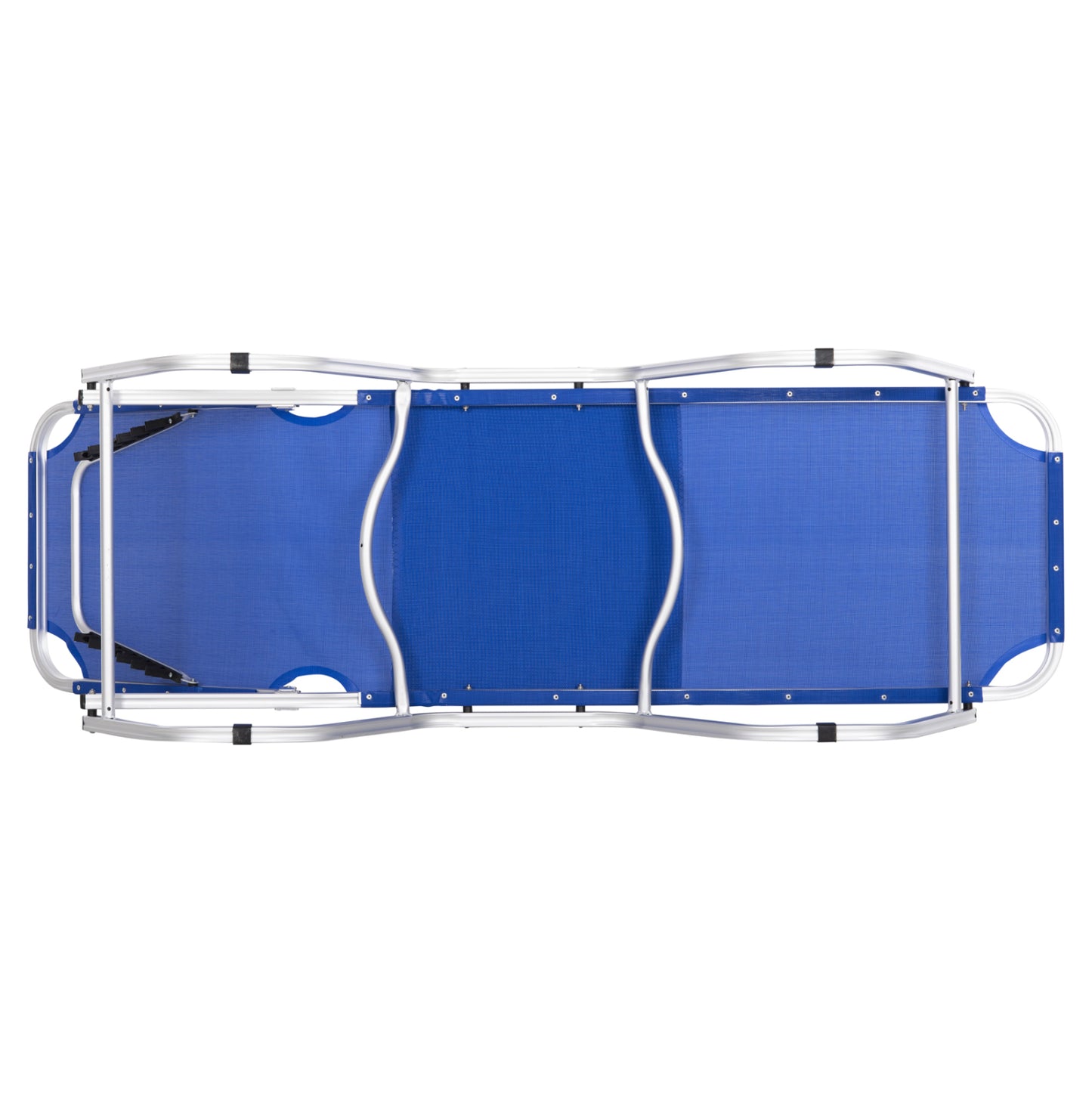 PROFESSIONAL LOUNGE CHAIR WALDO ALUMINUM BLUE 60x195x30