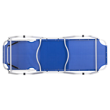 PROFESSIONAL LOUNGE CHAIR WALDO ALUMINUM BLUE 60x195x30