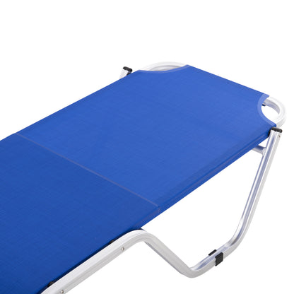 PROFESSIONAL LOUNGE CHAIR WALDO ALUMINUM BLUE 60x195x30