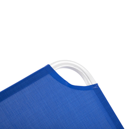 PROFESSIONAL LOUNGE CHAIR WALDO ALUMINUM BLUE 60x195x30