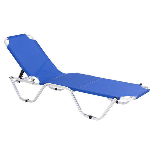 PROFESSIONAL LOUNGE CHAIR WALDO ALUMINUM BLUE 60x195x30