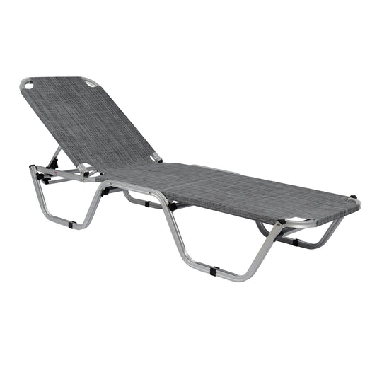 SUN LOUNGER PROFESSIONAL WALDO ALUMINUM GREY 60x195x30