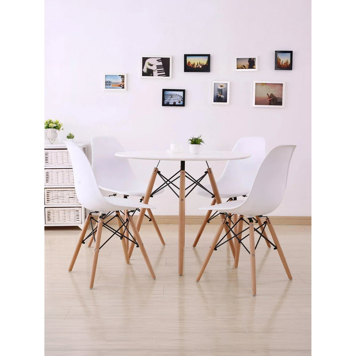 Τραπέζι Fiorino Round Λευκό 80x80x74