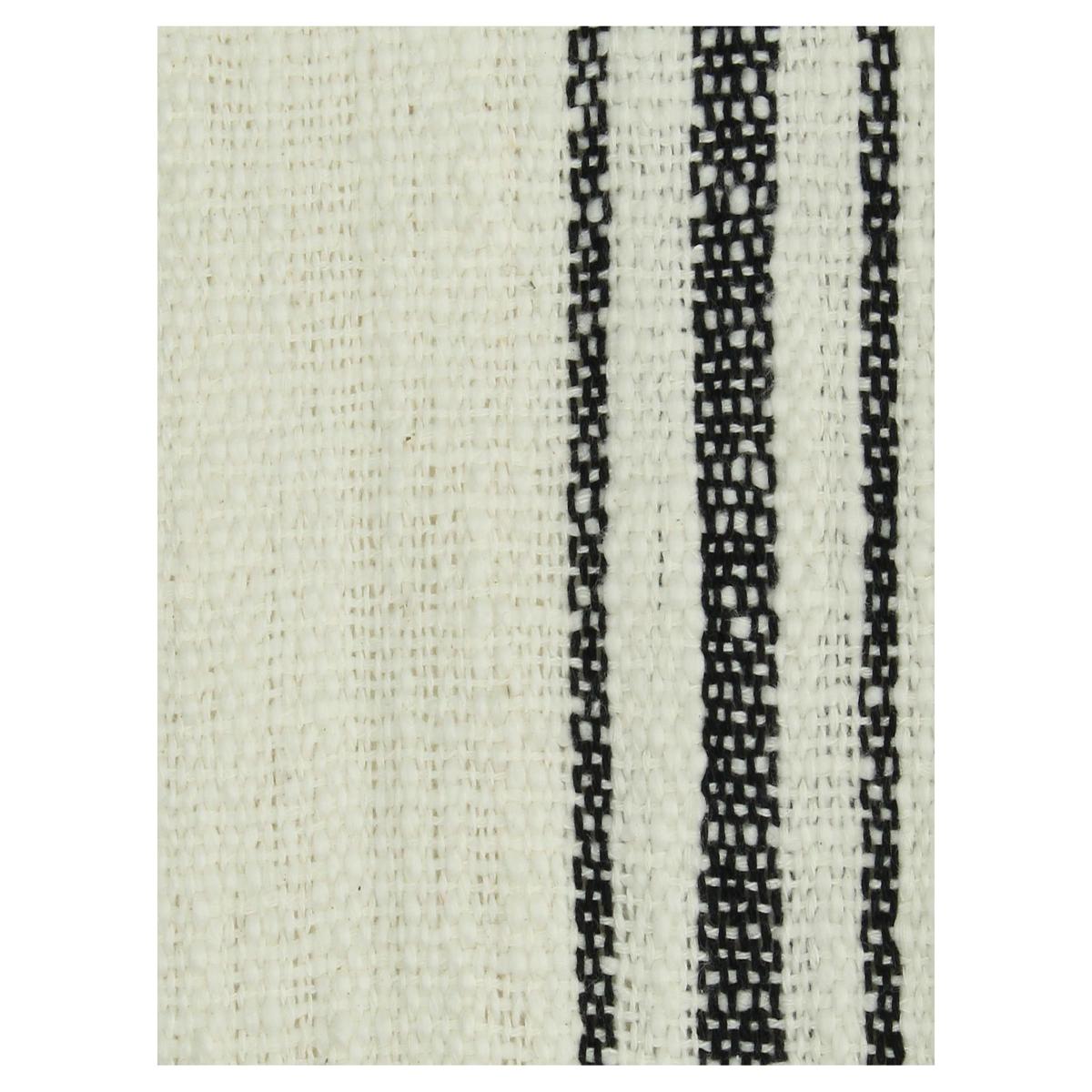 Ριχτάρι Ριγέ Μαύρο Βαμβακερό 130x170εκ