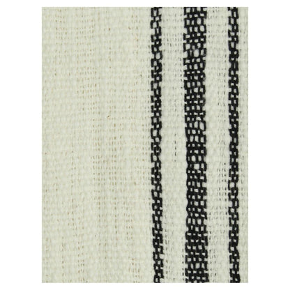 Ριχτάρι Ριγέ Μαύρο Βαμβακερό 130x170εκ