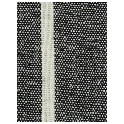 Ριχτάρι Ριγέ Μαύρο Βαμβακερό 130x170εκ