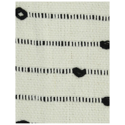 Ριχτάρι Ριγέ Μαύρο Βαμβακερό 130x170εκ