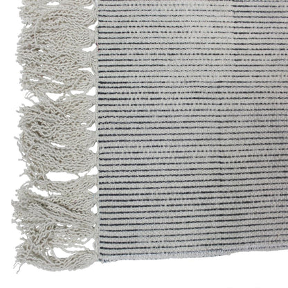 Χαλί Μαύρο Βαμβακερό 120x180εκ