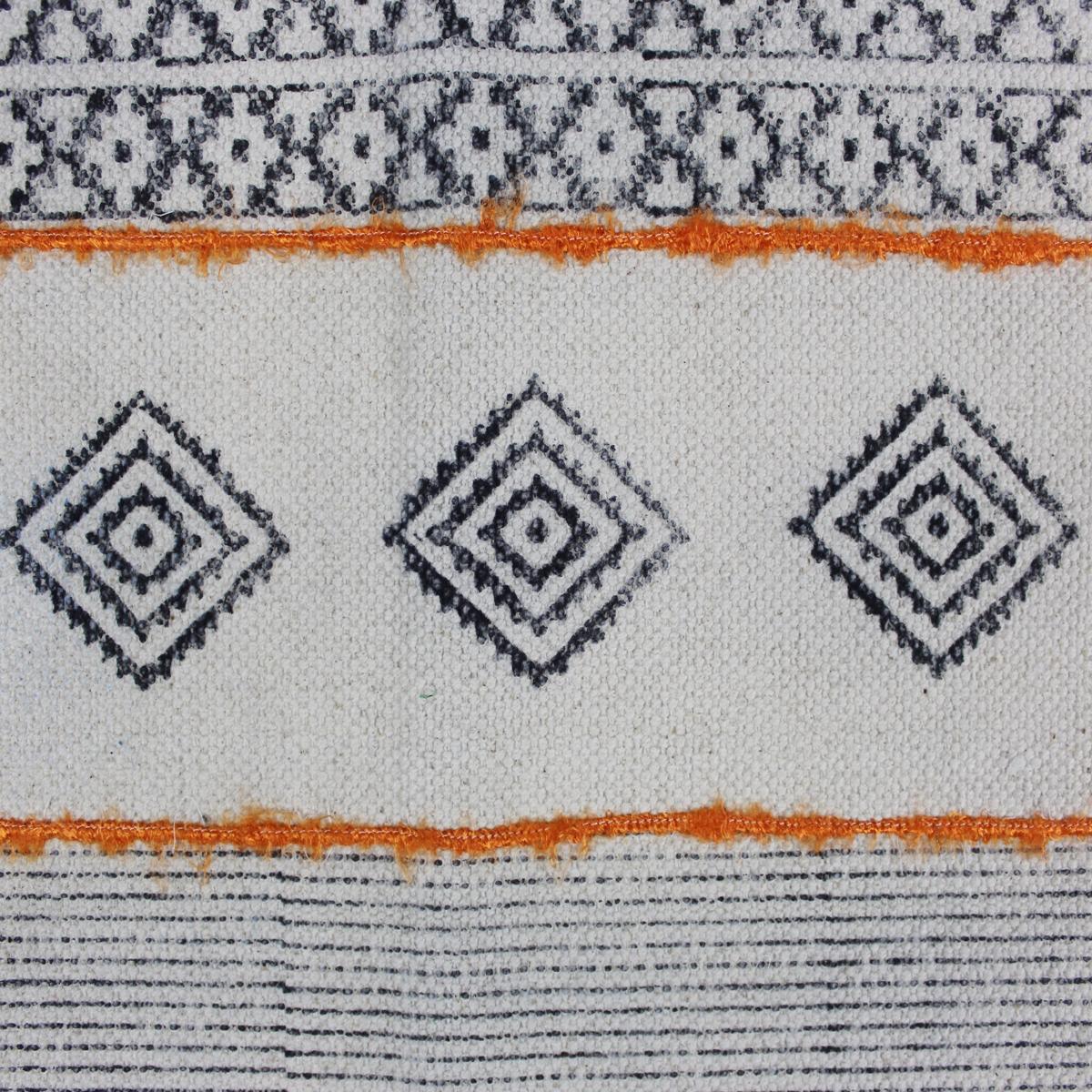 Χαλί Μαύρο Βαμβακερό 120x180εκ