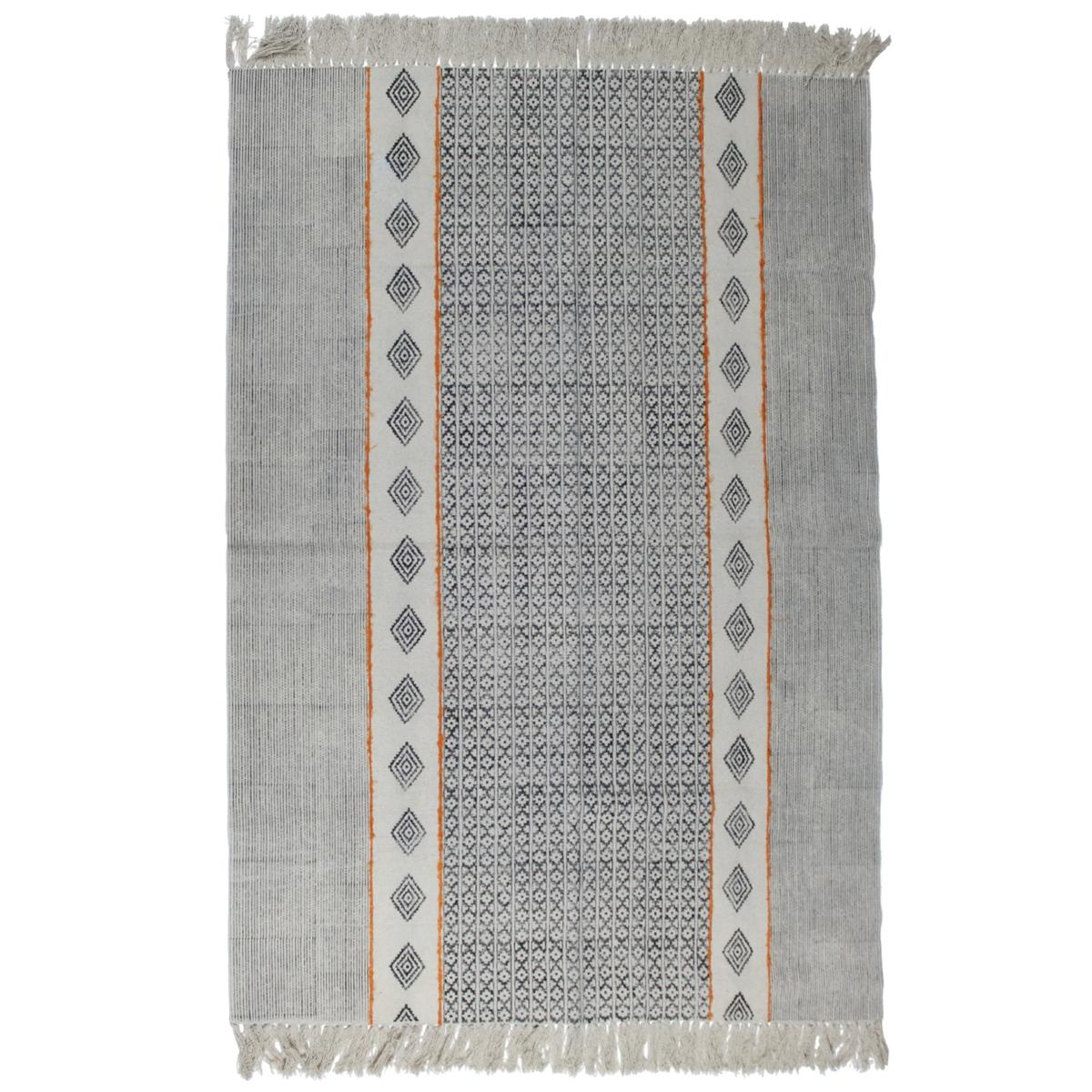 Χαλί Μαύρο Βαμβακερό 120x180εκ