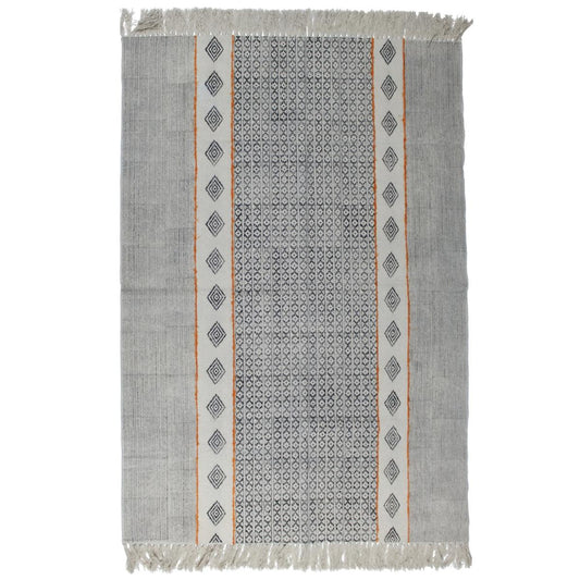 Χαλί Μαύρο Βαμβακερό 120x180εκ