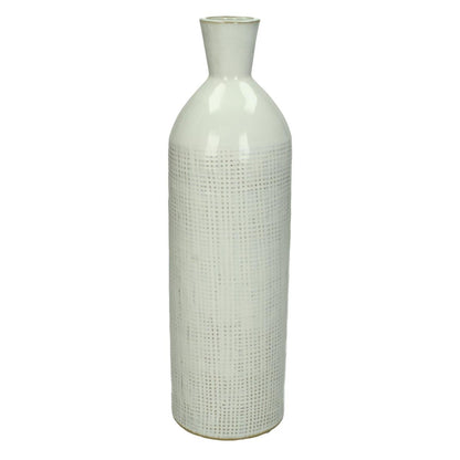 Βάζο Λευκό Πέτρα 9.3x9.3x32