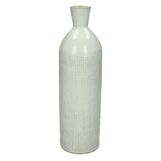 Βάζο Λευκό Πέτρα 9.3x9.3x32