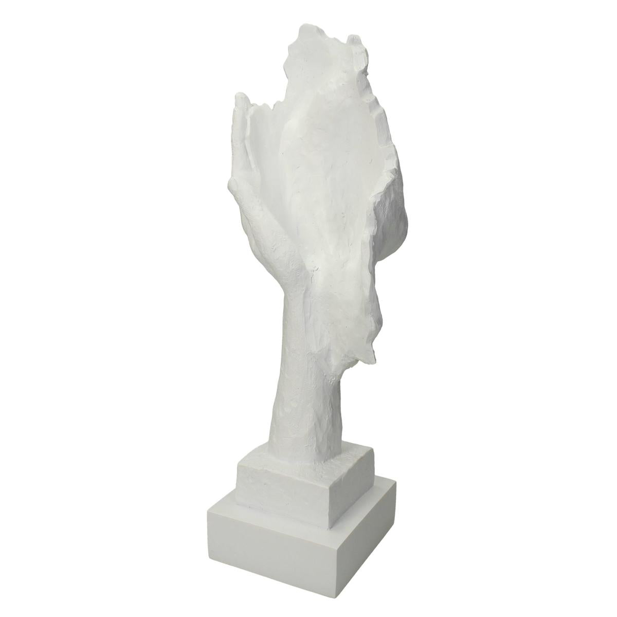 Διακοσμητικό Πρόσωπο Λευκό Polyresin 15.5x13x33