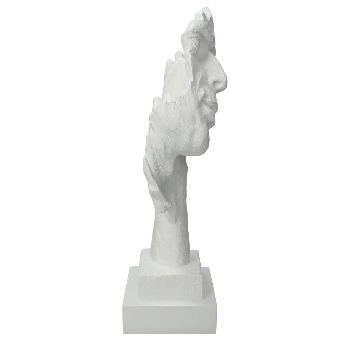 Διακοσμητικό Πρόσωπο Λευκό Polyresin 15.5x13x33