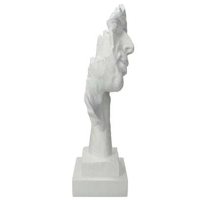 Διακοσμητικό Πρόσωπο Λευκό Polyresin 15.5x13x33