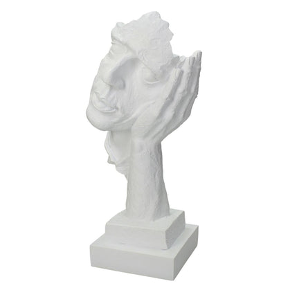 Διακοσμητικό Πρόσωπο Λευκό Polyresin 15.5x13x33