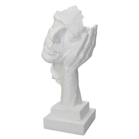 Διακοσμητικό Πρόσωπο Λευκό Polyresin 15.5x13x33