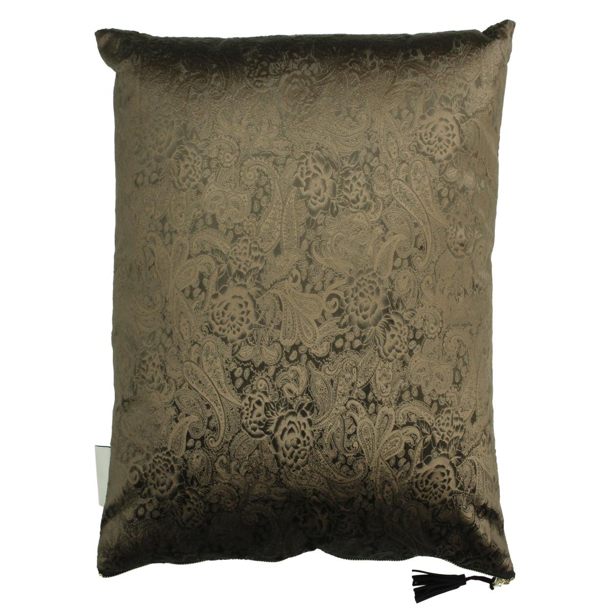 Μαξιλάρι Paisley Καφέ Βελούδο 45x45εκ