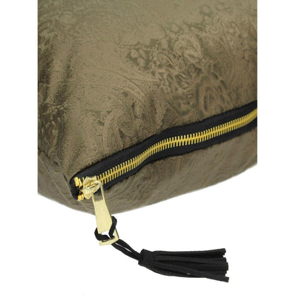 Μαξιλάρι Paisley Καφέ Βελούδο 45x45εκ