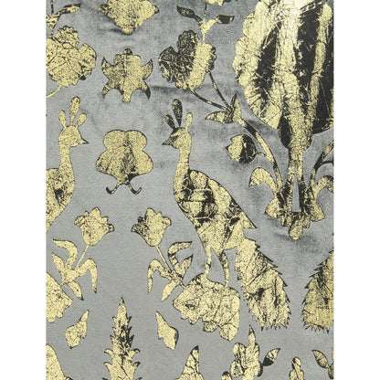 Μαξιλάρι Παγώνι Γκρι Βελούδο 50x50εκ