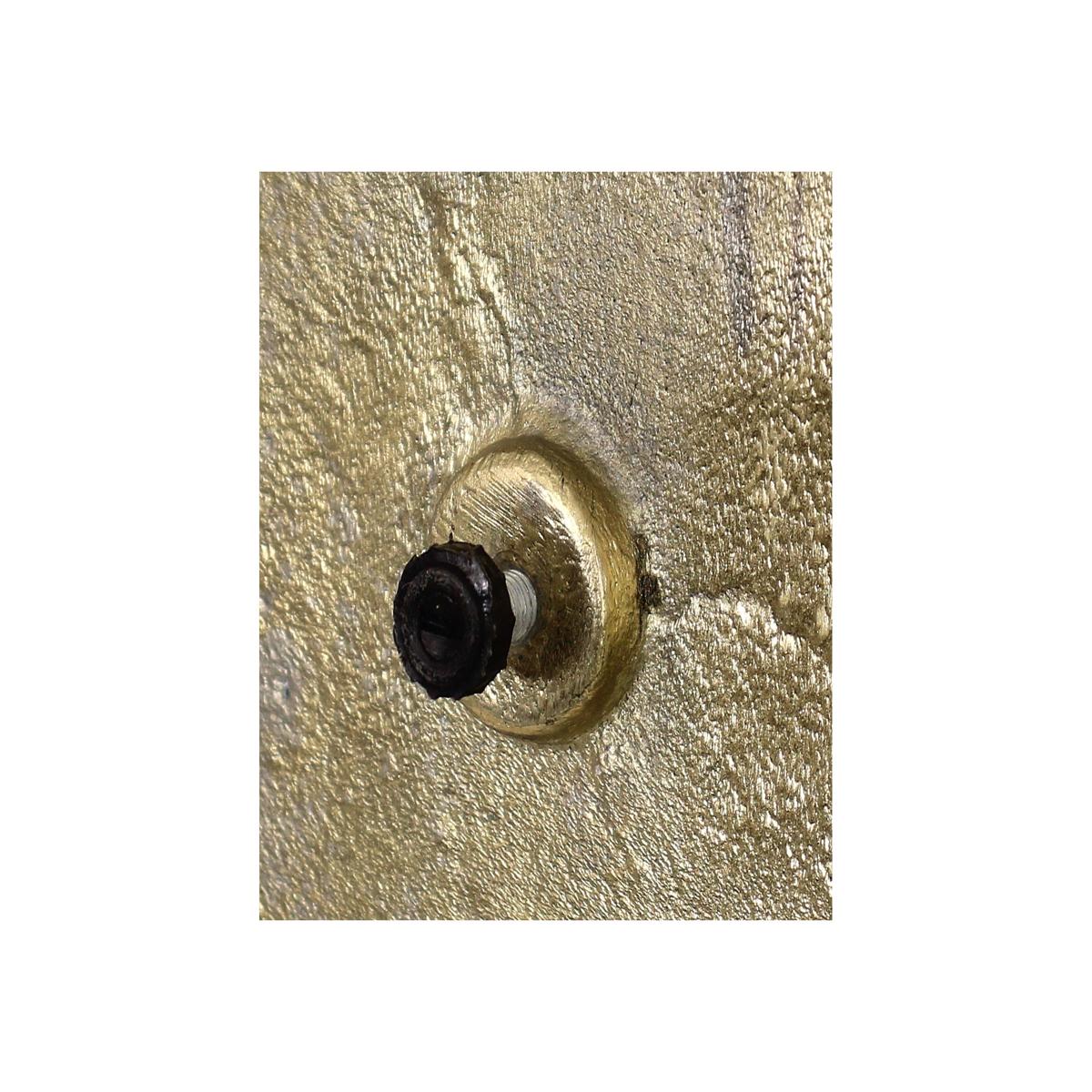 Ρολόι Τοίχου Χρυσό Μέταλλο 75x3x75εκ