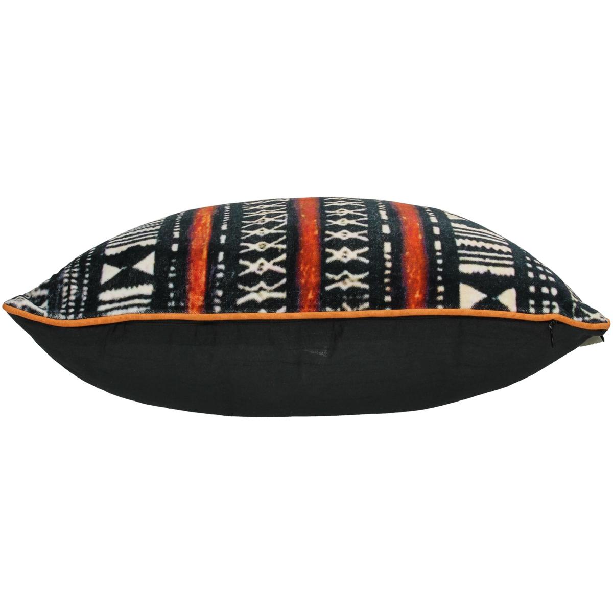 Μαξιλάρι Tribal Μαύρο Βελούδο 45x45εκ