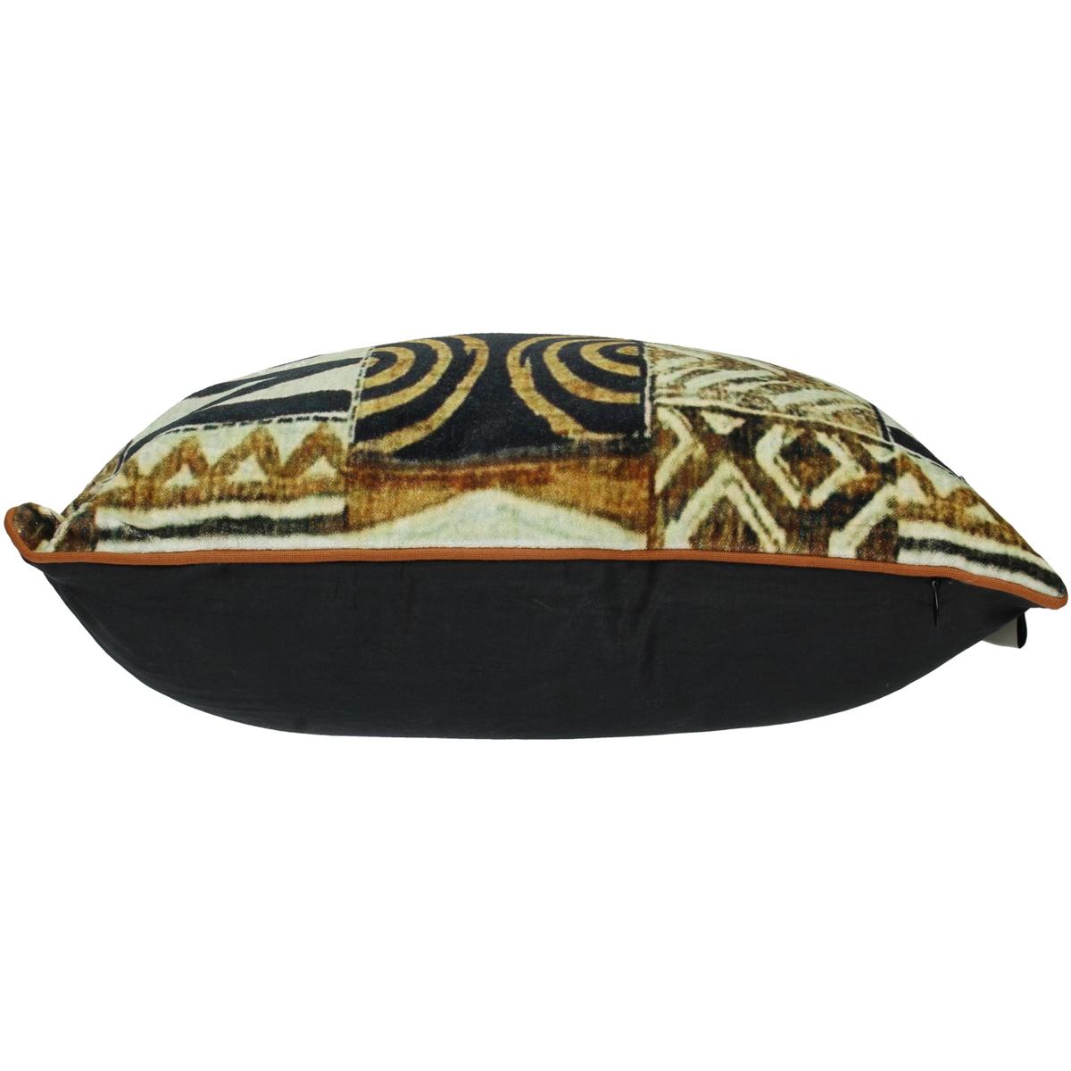 Μαξιλάρι Tribal Καφέ Βελούδο 45x45εκ