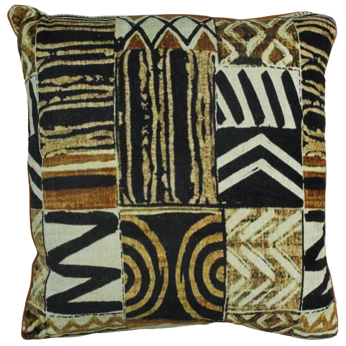 Μαξιλάρι Tribal Καφέ Βελούδο 45x45εκ